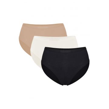 Chiloti clasici dama set de 3 perechi Patsy - Negru