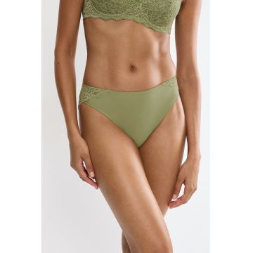 Chiloti cu garnituri de dantela Amourette - Verde feriga