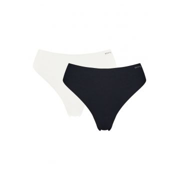 Chiloti tanga dama set de 2 perechi Persea - Negru