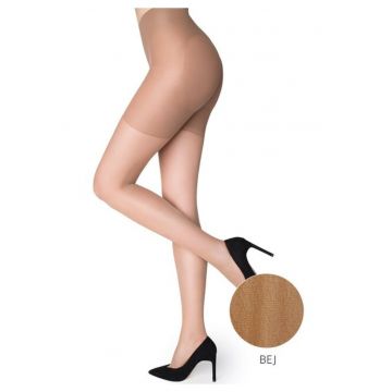 Ciorapi cu compresie de preventie modelatori (5.2-9 mmHg)  Lux Line Shape 5 30 den - Bej