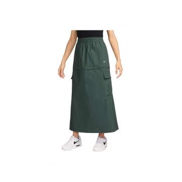 Fusta sport  midi - poliester verde
