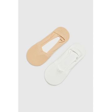 Pachet de 2 sosete  crem si alb - 37-40 - bumbac