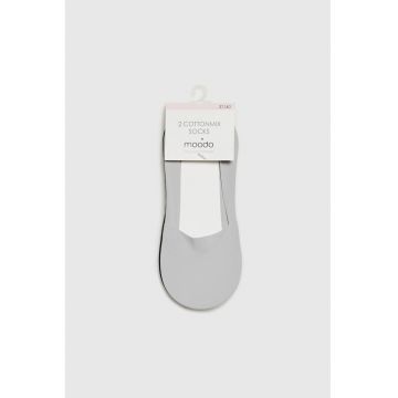 Pachet de 2 sosete  negru - 37-40 - bumbac - cu adaus de silicon la calcai