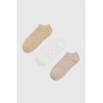 Pachet de 3 sosete  bumbac crem 37-40