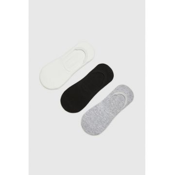 Pachet de 3 sosete  elegante - negru-gri-alb - bumbac - marimea 37-40
