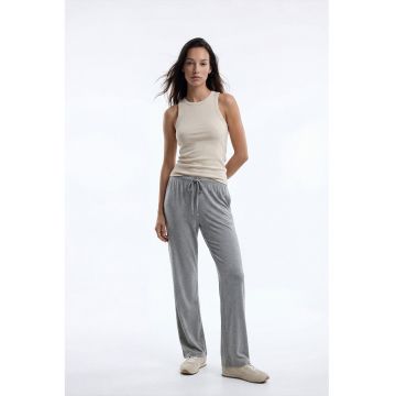 Pantaloni de pijama cu model uni - Gri deschis