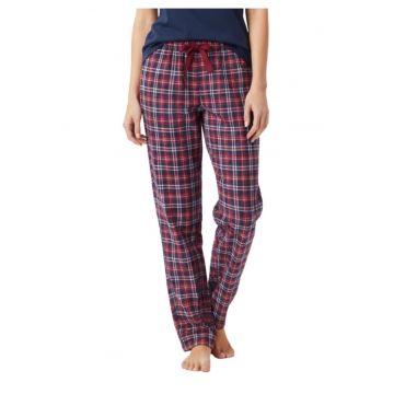 Pantaloni de pijamadin bumbac cu carouri - Rosu/Albastru