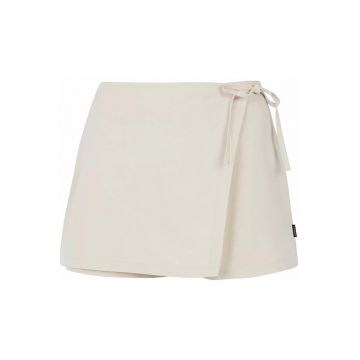 Pantaloni scurti  croiala regulata - snur frontal - bumbac - bej