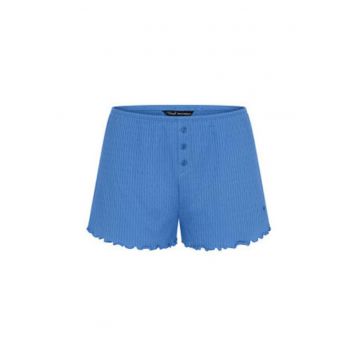 Pijamale dama -  pantaloni scurti - confortabili - albastru - bumbac si poliester