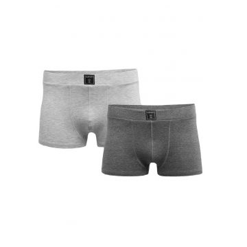 Set 2 perechi boxeri barbati BIM600 -  Bumbac - Gri -