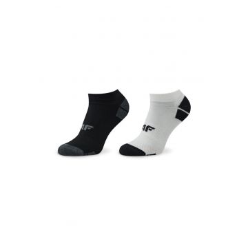 Set 2 perechi sosete medii barbati -  301178 - Poliester - Negru / Alb -