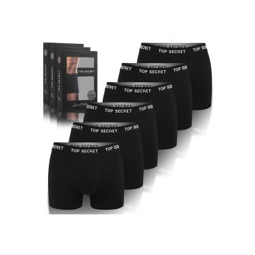 Set 6 Boxeri Barbati -  Bumbac - Negru