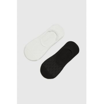 Set de 2 sosete dama -  negru si alb - bumbac - marimea 37-40