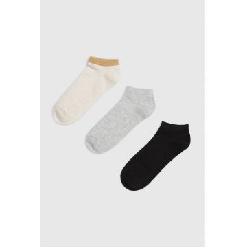Set de 3 sosete  gri - negru si bej - 37-40