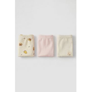 Set de boxeri - 3 perechi - Galben/Roz pal/Crem