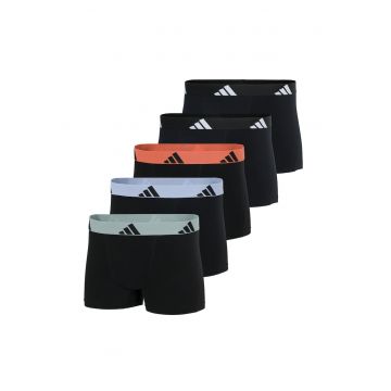 Set de boxeri cu banda logo in talie Active Flex - 5 perechi - Rosu/Negru/Gri