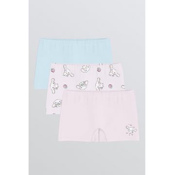 Set de boxeri cu imprimeu - 3 perechi - Albastru pastel/Roz pastel