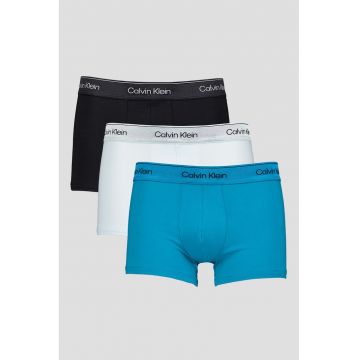 Set de boxeri cu logo - 3 perechi - Negru/Turcoaz/Turcoaz inchis