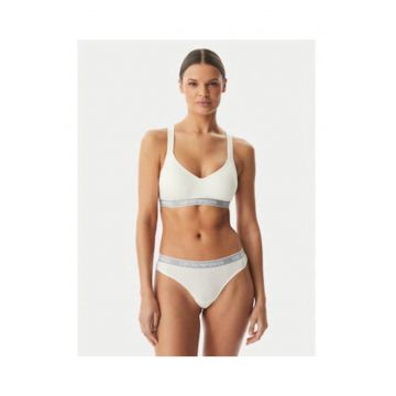 Set de chiloti brazilieni pentru femei -  alb - bumbac moale - design minimalist
