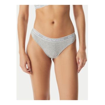 Set de chiloti brazilieni pentru femei -  gri - bumbac - set de 2 bucati