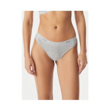 Set de chiloti brazilieni pentru femei -  gri - bumbac - set de 2 bucati