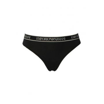 Set de chiloti brazilieni pentru femei -  negru - bumbac - set de 2 bucati