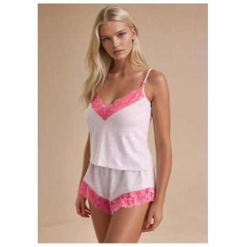 Set de pijama Candy - din bumbac cu insertii din dantela