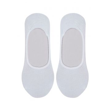 Set de sosete foarte scurte din amestec de bumbac - 2 perechi - Alb optic
