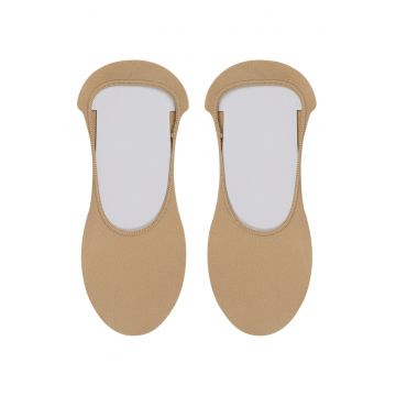Set de sosete foarte scurte uni - 2 perechi - Bej