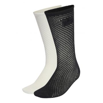 Set de sosete lungi unisex - 2 perechi - Negru/Alb murdar