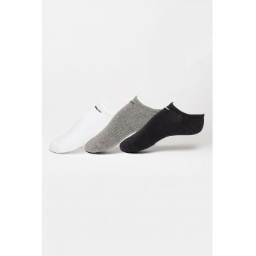 Set de sosete pana la glezna unisex - pentru antrenament Everyday Cushioned - 3 perechi - Alb/Negru