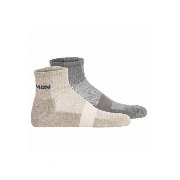 Set de sosete scurte unisex din amestec de bumbac - 2 perechi - Gri