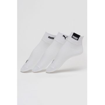 Set de sosete scurte unisex din amestec de bumbac - 3 perechi - Alb