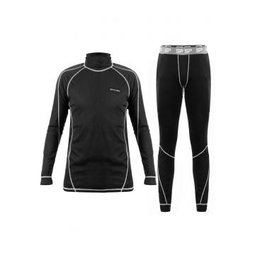 Set echipament termic cu uscare rapida - dama -  Naknek - negru-gri