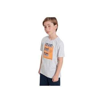 Set pijamale copii  pantaloni scurti si tricou - multicolor - bumbac si poliester -