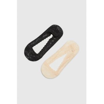 Sosete cu dantela  set de 2 - negru - marimea 37-40
