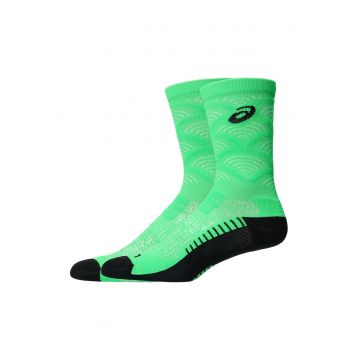 Sosete cu model - pentru alergare - Negru/Verde lime