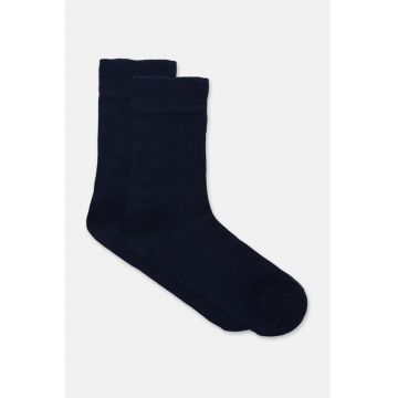 Sosete lungi cu model uni - Bleumarin