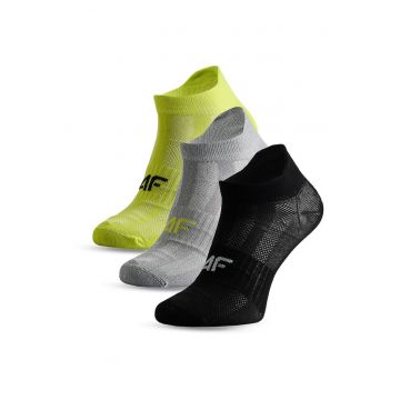 Sosete sport copii  set 3 perechi elastic alb negru 35x40