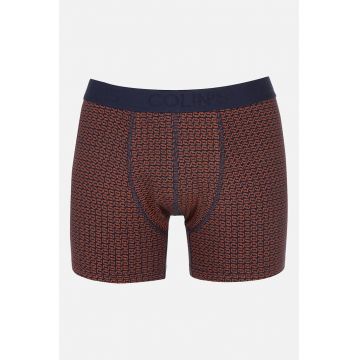 Boxeri din amestec de bumbac - Portocaliu persan/Bleumarin