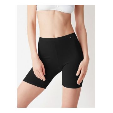 Boxeri lungi pe picior bumbac cu talia inalta  8018 0001 - Negru