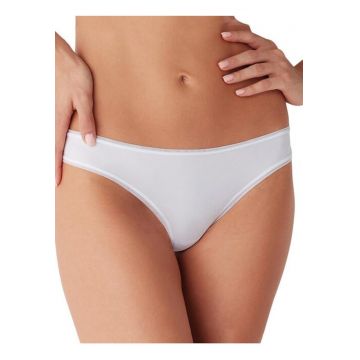 Chiloti brazilieni bumbac cu model si talia joasa  ADB24 - Alb