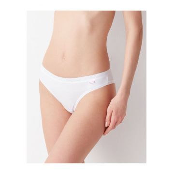 Chiloti brazilieni bumbac cu talia joasa  AD738 0001 - Alb