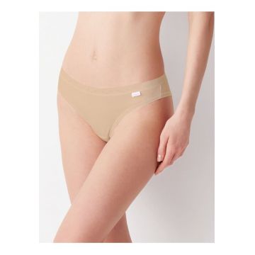 Chiloti brazilieni bumbac cu talia joasa  AD738 0001 - Bej