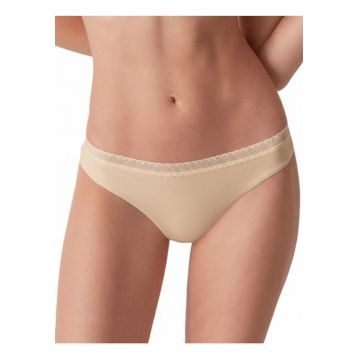 Chiloti brazilieni cu talia joasa si dantela  ADA76 0001 - Bej