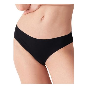 Chiloti brazilieni laser-cut microfibra cu talia joasa  8141 0001 - Negru