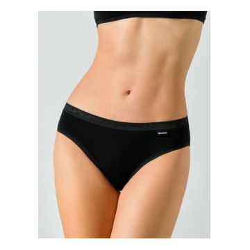 Chiloti clasici bumbac cu talia joasa  AD739 0001 - Negru