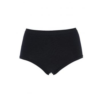 Chiloti clasici bumbac si modal cu talia medie  GD444 0001 - Negru