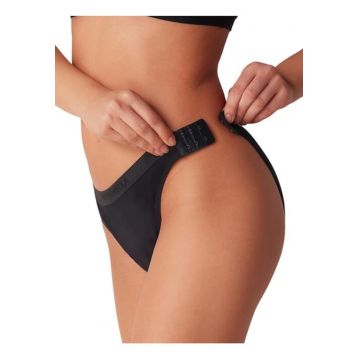 Chiloti menstruali bumbac pentru flux abundent  ADB96 - Negru