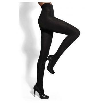 Ciorapi bumbac talie inalta  Arctica Comfort Top 140 den - Negru